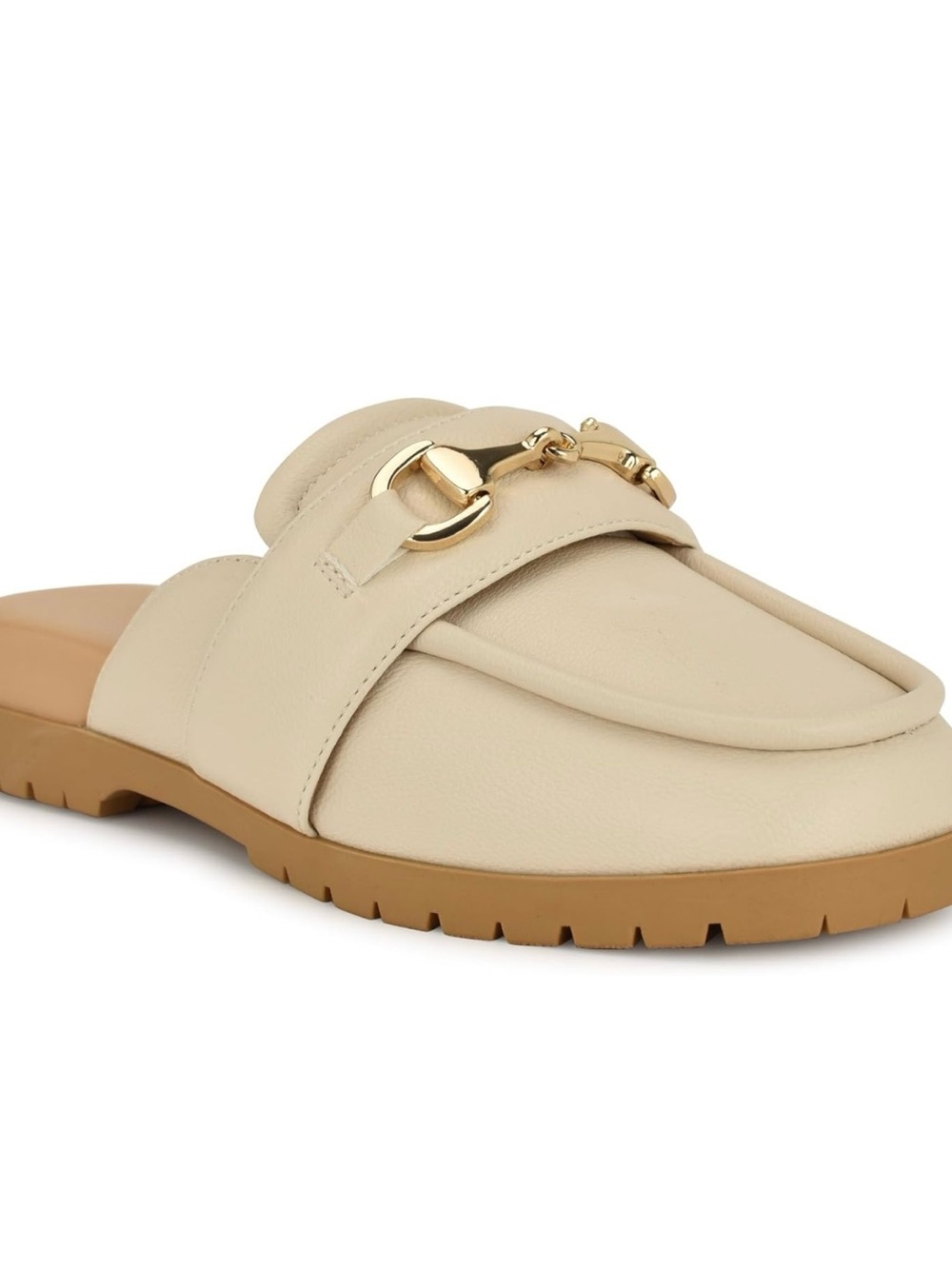 NWB Nine West Women’s Kunne Cream 151 Round Toe Slip-On Casual Mules Size 8M - Picture 1 of 7